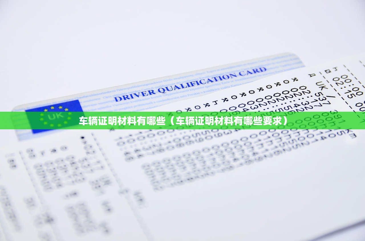 车辆证明材料有哪些（车辆证明材料有哪些要求）