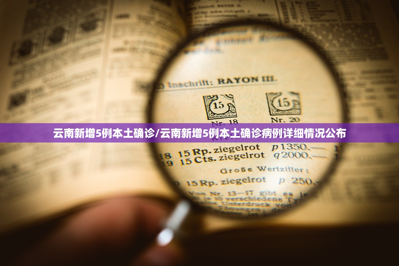 云南新增5例本土确诊/云南新增5例本土确诊病例详细情况公布